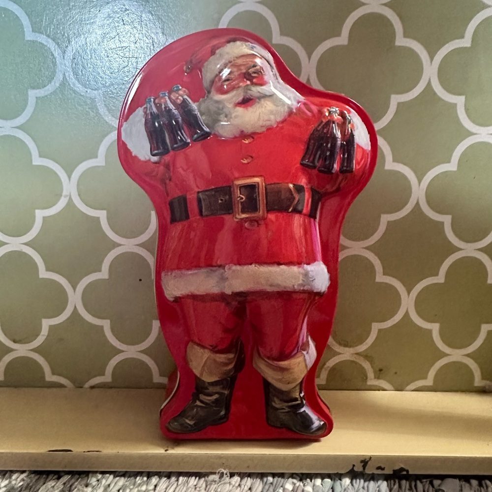 Coca Cola Santa Holiday Tin - Red